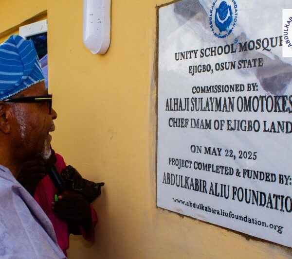 AAF hands over newly constructed mosque to Unity School Management in Ejigbo, Osun State