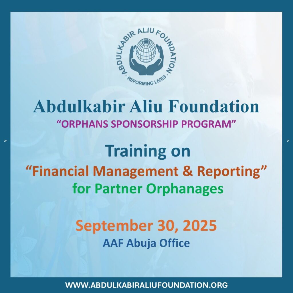 AAF Host Training on Financial Management & Reporting for Partner Orphanages