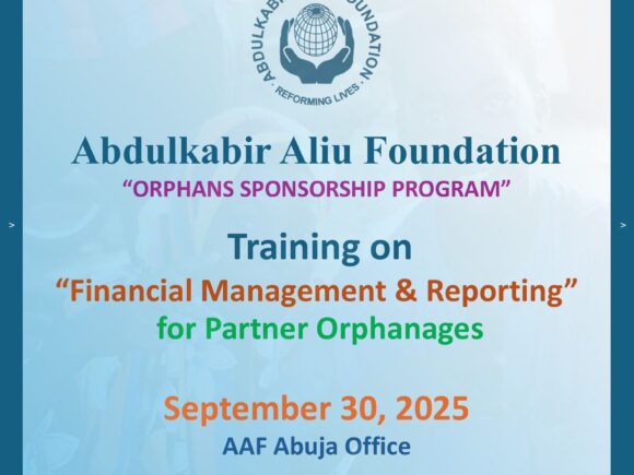AAF Host Training on Financial Management & Reporting for Partner Orphanages