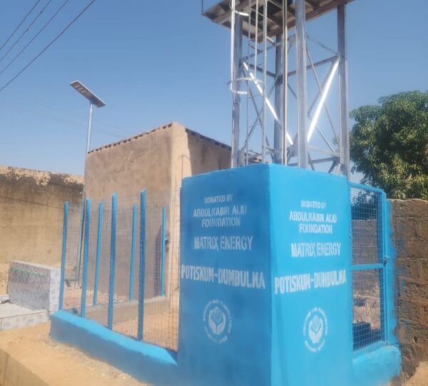 AAF in collaboration with Matrix Energy  Commissioned a Solar-Powered Borehole for the Dumbulwa Community in Potiskumur 